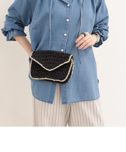 手編みマクラメチェーンポシェット