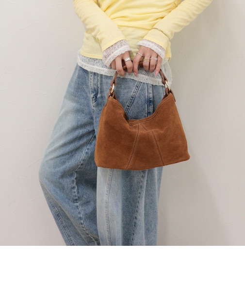 【AULENTTI/オーレンティ】スエードタッセルワンハンドルバッグ