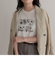 刺しゅう入りCAT PHOTO Tシャツ