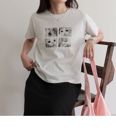刺しゅう入りCAT PHOTO Tシャツ