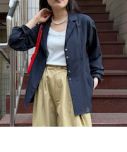 【人気アイテムの夏バージョン】リネン混シアーテーラードシャツ