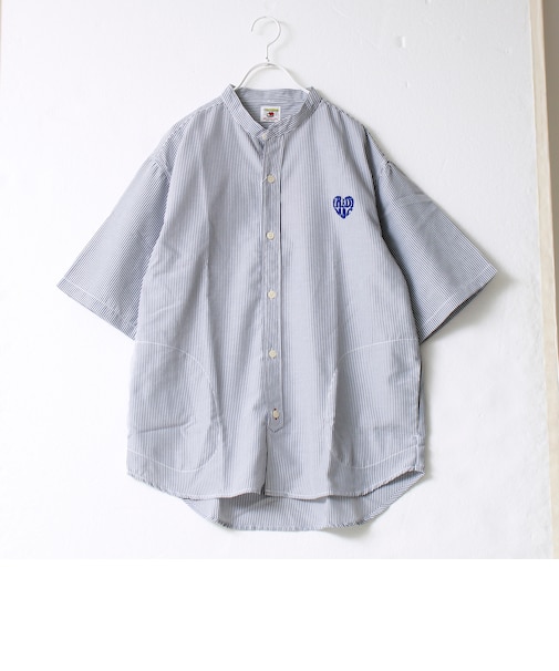 【FREDYMAC/フレディマック】フロッキープリントバンドカラーS/Sシャツ