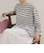 ハートステッチシアーボーダーロンTシャツ