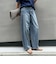 ライトオンス切替ワイドデニムパンツ