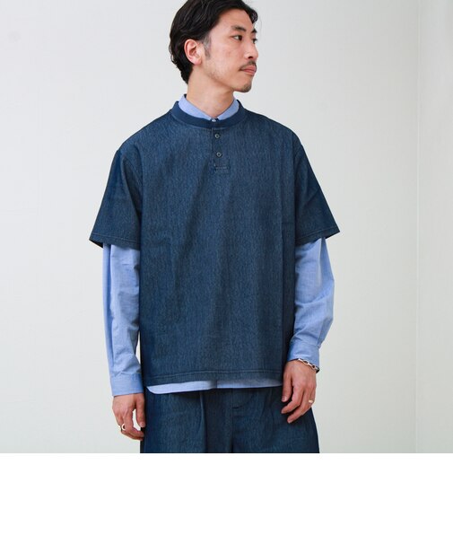 【セットアップ対応】メッシュデニムヘンリーTEE