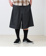 【セットアップ対応】メッシュデニムバギーショーツ