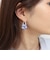カラーフラワーねじりフープピアス