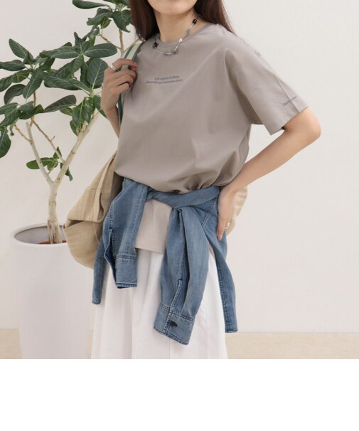 シルケットラウンドヘムTシャツ