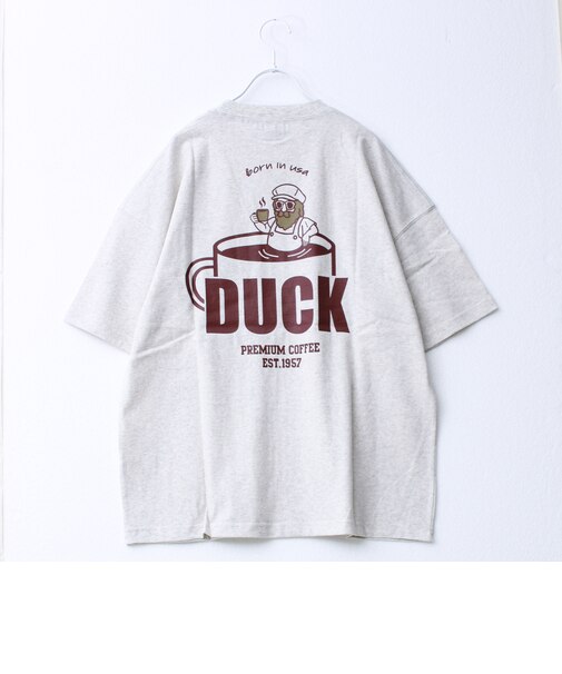 【Duckster/ダックスター】16/-天竺COFFEEルーズポケTEE