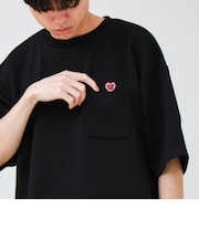 【ユニセックスで着たい】接触冷感ハート刺繍ポケTEE