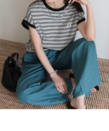 【GEVACO/ゲバコ】クルーネックフレンチスリーブTシャツ