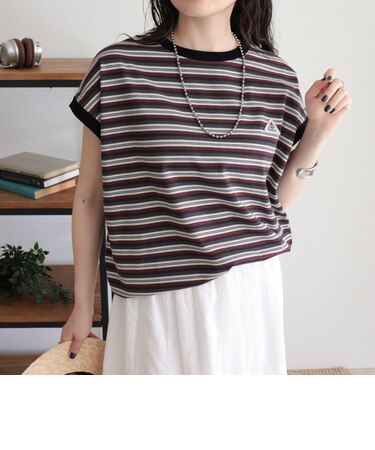 【GEVACO/ゲバコ】クルーネックフレンチスリーブTシャツ