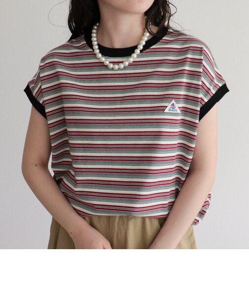 【GEVACO/ゲバコ】クルーネックフレンチスリーブTシャツ