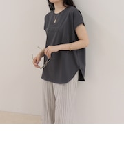 【UVカット/接触冷感】フレンチロゴＴシャツ