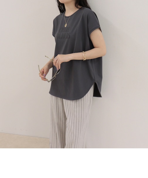 【UVカット/接触冷感】フレンチロゴＴシャツ