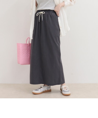 リネン混ウエストレイヤードスカート