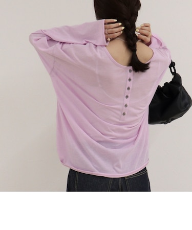 ヘンリー2WAYルーズロンTシャツ