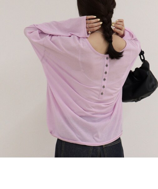 ヘンリー2WAYルーズロンTシャツ