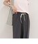 リネン混ウエストレイヤードパンツ