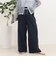 リネン混ウエストレイヤードパンツ