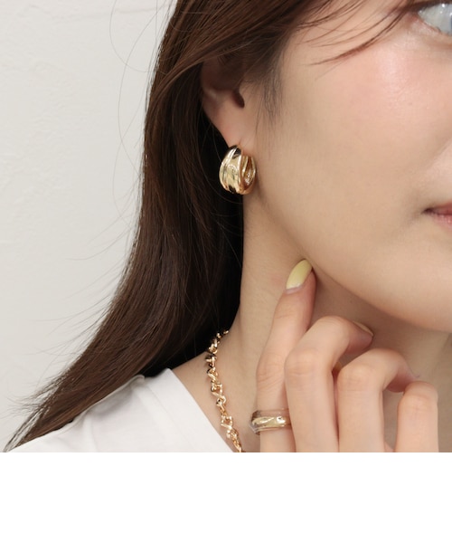 フローレット ネイビー ピアス｜エテの通販｜&mall（アンドモール
