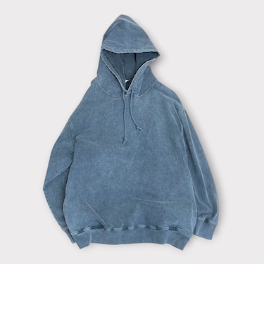 【ロンT以上、パーカー未満】ケミカル加工 フードロンT