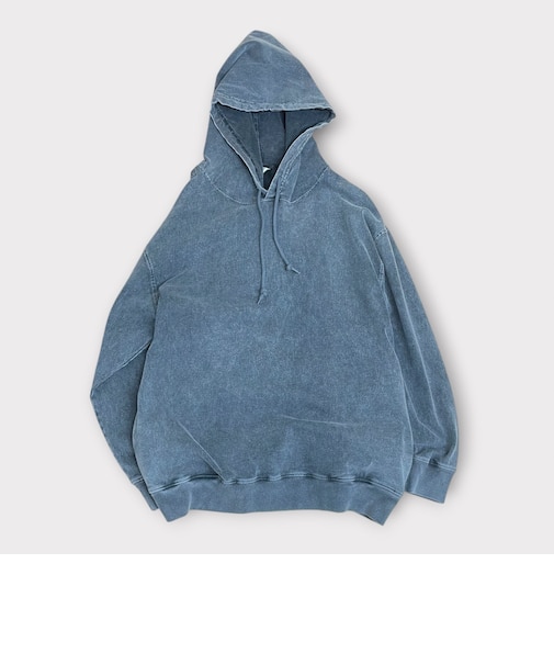 【ロンT以上、パーカー未満】ケミカル加工 フードロンT