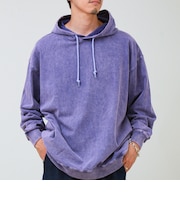 【ロンT以上、パーカー未満】ケミカル加工 フードロンT