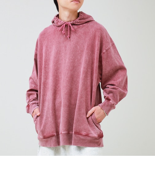 【ロンT以上、パーカー未満】ケミカル加工 フードロンT