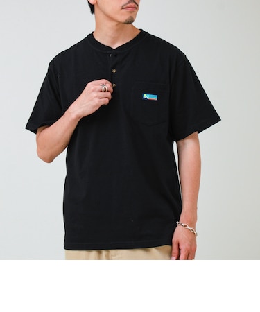 【Franklin Climbing/フランクリンクライミング】ヘンリーネックラベルTシャツ