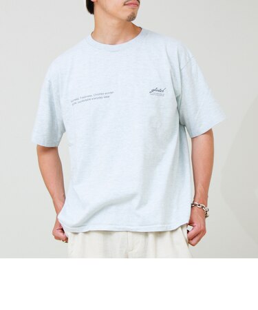 【SCREEN STARS/スクリーンスターズ】杢ボディ染め 配色ロゴ クルーネックカラーTシャツ