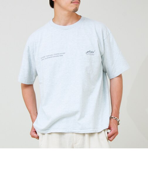 【SCREEN STARS/スクリーンスターズ】杢ボディ染め 配色ロゴ クルーネックカラーTシャツ