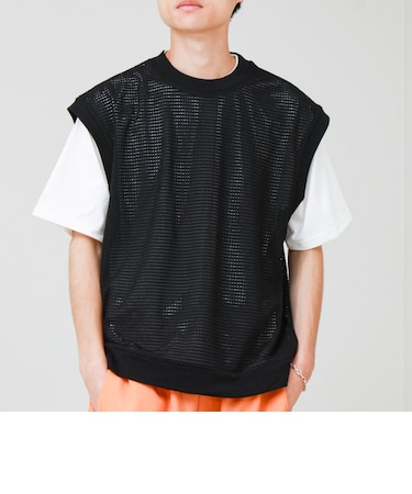 【2点セット】メッシュベスト アンサンブルTEE