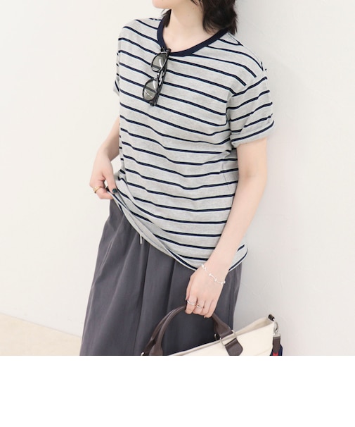 【汗ジミ軽減】ボーダーTシャツ