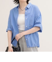 【人気につき半袖Ver.で再登場】汗染み軽減加工COTTON半袖シャツブルゾン