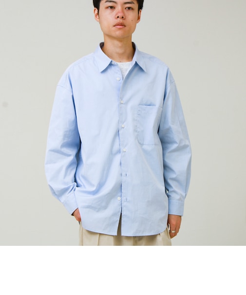 【上品なツヤ感と極上の着心地】supima cotton/スーピマコットン ロングスリーブシャツ