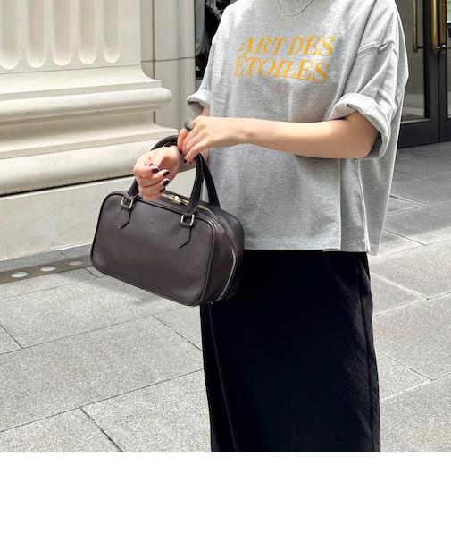 FR横長レザーボストンバッグ