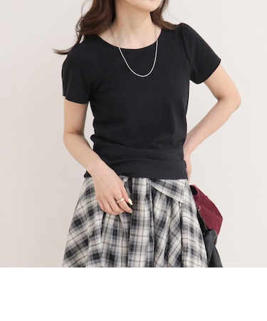 パフスリーブコンパクトTシャツ