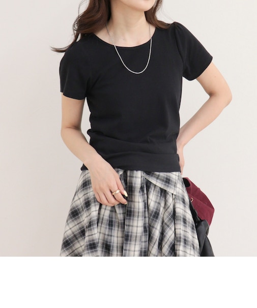 パフスリーブコンパクトTシャツ