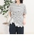 ボーダーアシメツイストプルオーバーTシャツ