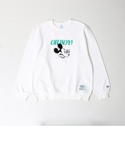 【DISCUS×Disney】ミッキープリントスウェット 裏毛