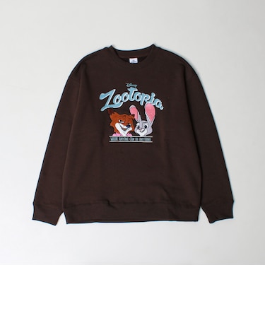 【ZOOTOPIA/ズートピア】ニック&ジュディ サガラ刺繍クルースウェット 裏起毛