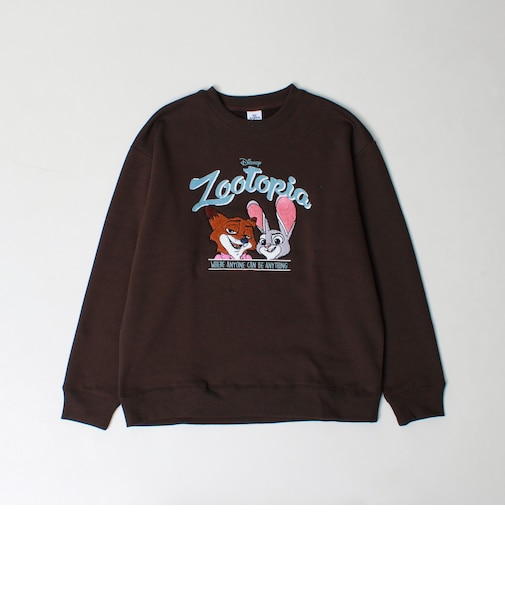 【ZOOTOPIA/ズートピア】ニック&ジュディ サガラ刺繍クルースウェット 裏起毛