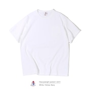 【GEVACO/ゲバコ】ベーシックオープンエンド天竺ポケット刺繍Tシャツ