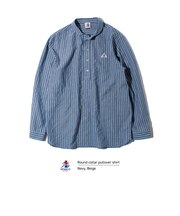 【GEVACO/ゲバコ】丸襟プルオーバーシャツ