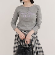 ヘンリーネックグラフィックロンTシャツ