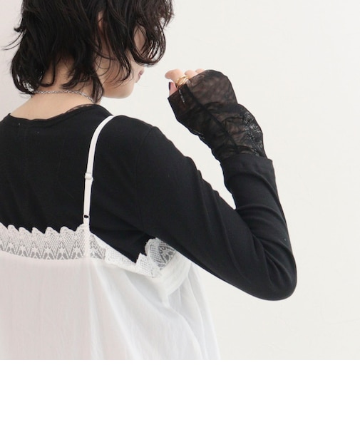 レイヤードスリーブロンTシャツ