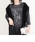 ホースプリント裾ドロストTシャツ