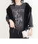ホースプリント裾ドロストTシャツ