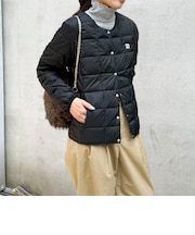 《別注》【TAION/タイオン】CREW NECK BUTTON DOWN JKT ダウンジャケット